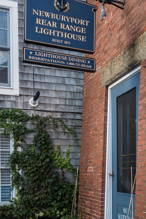 Entrance to the lighthouse.<br />Dinner at the Rear Range Lighthouse, courtesy of Laila.<br />Oct. 31, 2017 - Newburyport, Massachusetts.