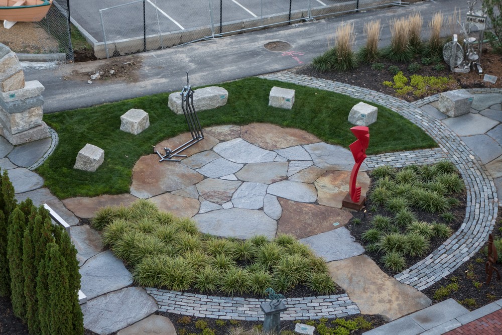 Joyce's sculpture in the Newburyport Art Association Sculpture Garden.<br />Dinner at the Rear Range Lighthouse, courtesy of Laila.<br />Oct. 31, 2017 - Newburyport, Massachusetts.