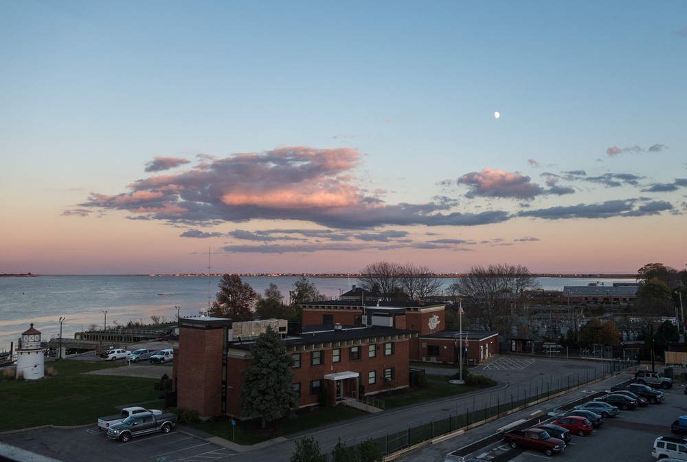 US Coast Guard buildigs.<br />Dinner at the Rear Range Lighthouse, courtesy of Laila.<br />Oct. 31, 2017 - Newburyport, Massachusetts.