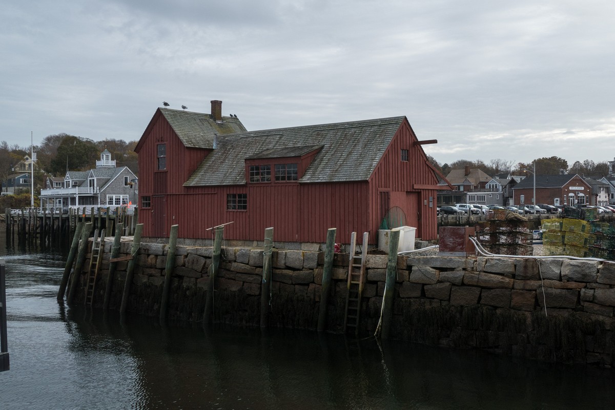 Back side of Motif #1.<br />Nov. 5 - 2017 - Bearskin Neck, Rockport, Massachusetts.