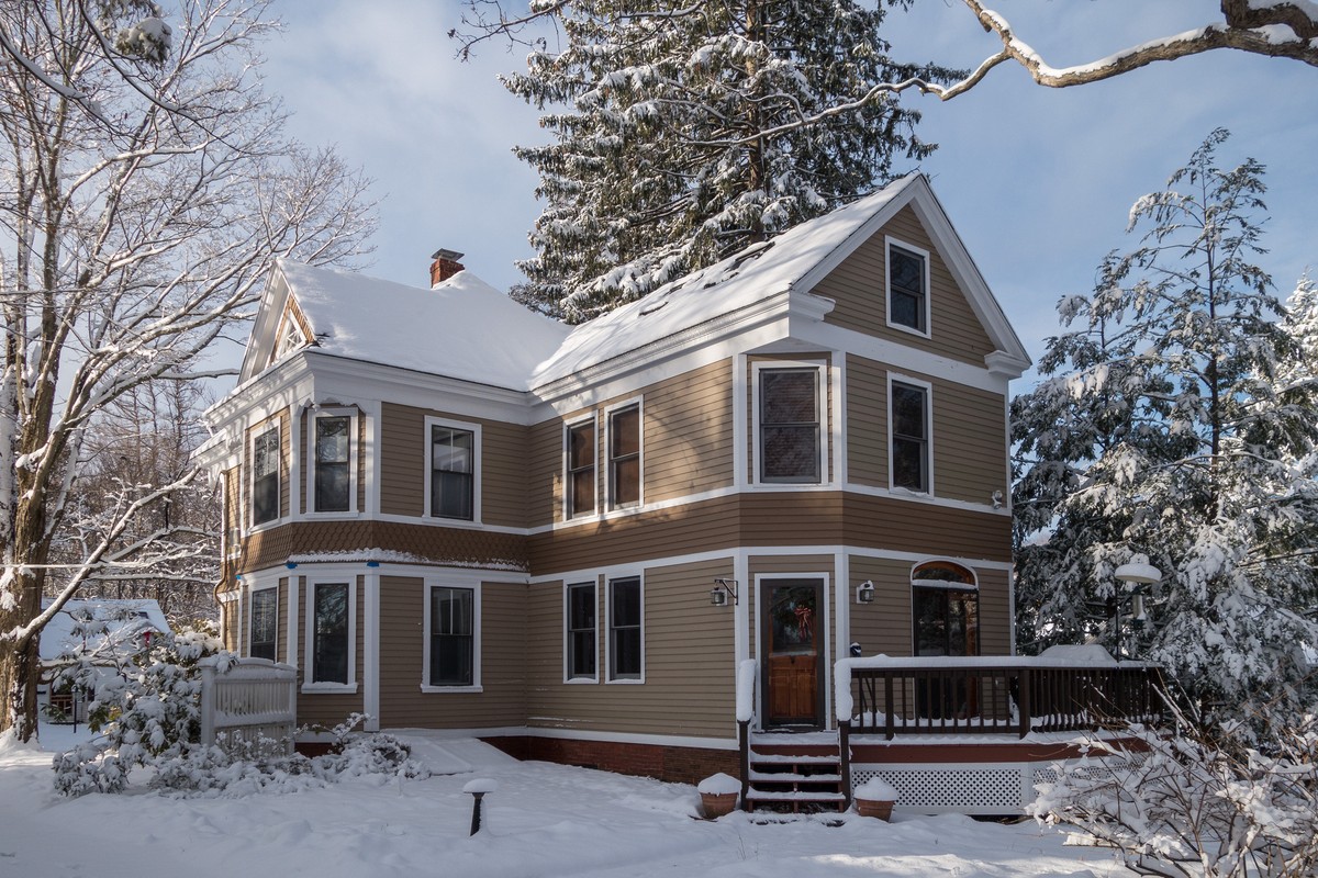 Our house after the first snowstorm of the year.<br />Dec. 10, 2017 - At home in Merrimac, Massachusetts.