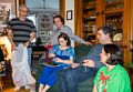 Carl, Paul, Sati, and Melody watching Miranda open one of her Christmas presents.<br />Dec. 25, 2017 - At home in Merrimac, Massachusetts.