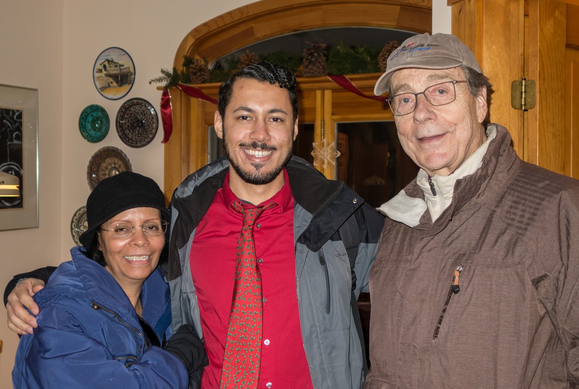 Nancy, Eriks, and Juris.<br />Most of our Latvian friends.<br />Dec. 27, 2017 - At home in Merrimac, Massachusetts.