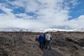 Joyce, Markús, and Eric on the trail.<br />Hike along the Syðri-Hvammsá.<br />April 16, 2016 - Hvammstangi, Iceland.