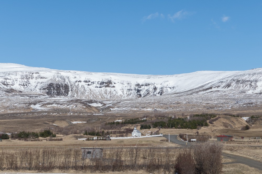 The ravine for which the town is named?<br />Per Google translate Hvamm=ravine and tangi=promontory.<br />April 16, 2016 - Hvammstangi, Iceland.
