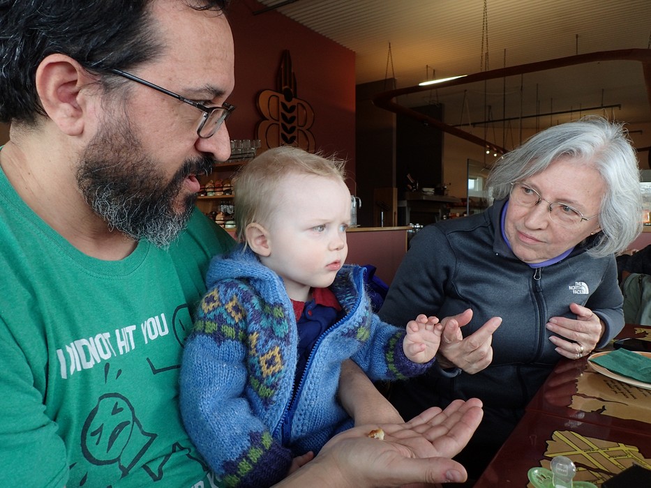 Grandfather Eric, Viar, and great grandmother Joyce.<br />April 17, 2017 - Akureyri, Iceland.