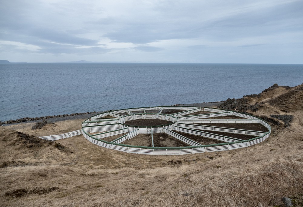 The Hamarsrtt sheep/horse corral.<br />April 18, 2017 - West shore of Vatnsnes Peninsula, Iceland.