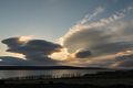 Another sunset from window of our AirBnB.<br />April 18, 2017 - Hvammstangi, Iceland.
