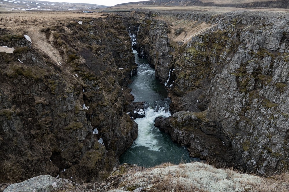 April 19, 2017 - Kolugljfur gorge, Iceland.