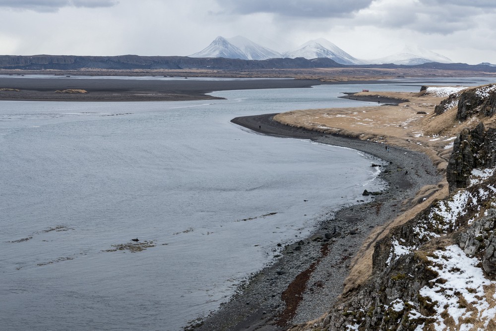 Along the eastern side.<br />April 18, 2017 - Trip around the Vatnsnes Peninsula, Iceland.
