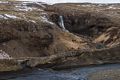 Old bridge, old road, and waterfall at a place designated as Kattarhryggur.<br />April 22, 2017 - Somewhere along Rte. 1 between Hvammstangi and Reykjavik, Iceland.