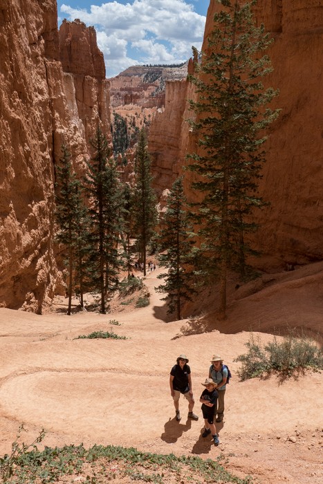 Holly, Matthew, and Joyce.<br />On the Navajo Loop Trail.<br />Aug. 9, 2017 - Bryce Canyon National Park, Utah.