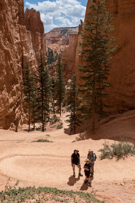 Holly, Matthew, and Joyce.<br />On the Navajo Loop Trail.<br />Aug. 9, 2017 - Bryce Canyon National Park, Utah.