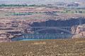 Glen Canyon Bridge and Dam.<br />Aug. 10, 2017 - Wahweap Overlook off US-89, Arizona.