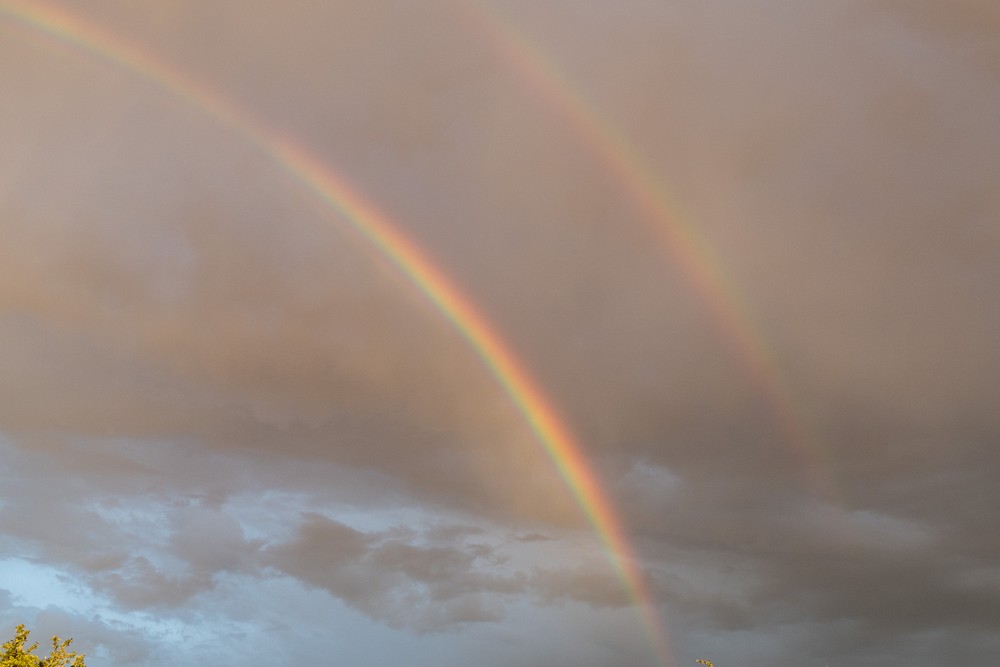 Double rainbow over Page.<br />Aug. 10, 2017 - Page, Arizona.