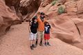Miranda, Khalid, and Matthew.<br />Aug. 11, 2017 - Owl slot canyon near Page Arizona.