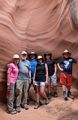 Joyce, Egils, Carl, Holly, Miranda, and Matthew.<br />Aug. 11, 2017 - Rattlesnake slot canyon near Page Arizona.