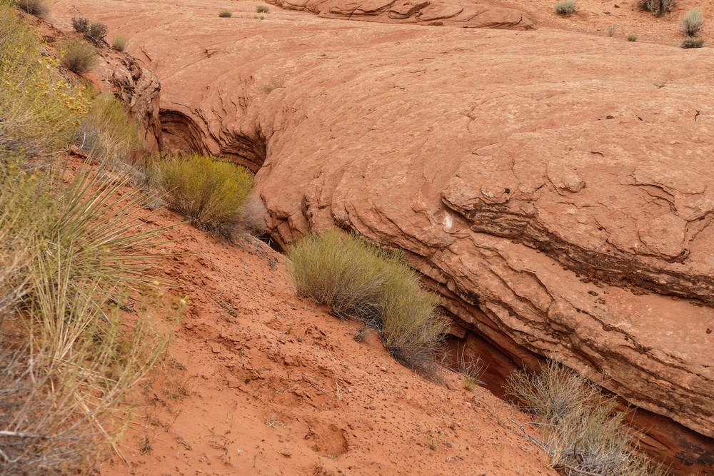 View from above.<br />Aug. 11, 2017 - Rattlesnake slot canyon near Page Arizona.
