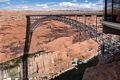 Bridge over the Colorado River just below Glen Canyon Dam.<br />Aug. 11, 2017 - Page, Arizona.