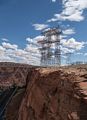 Power transmission lines emanating from Glen Canyon Dam.<br />Aug. 11, 2017 - Page, Arizona.