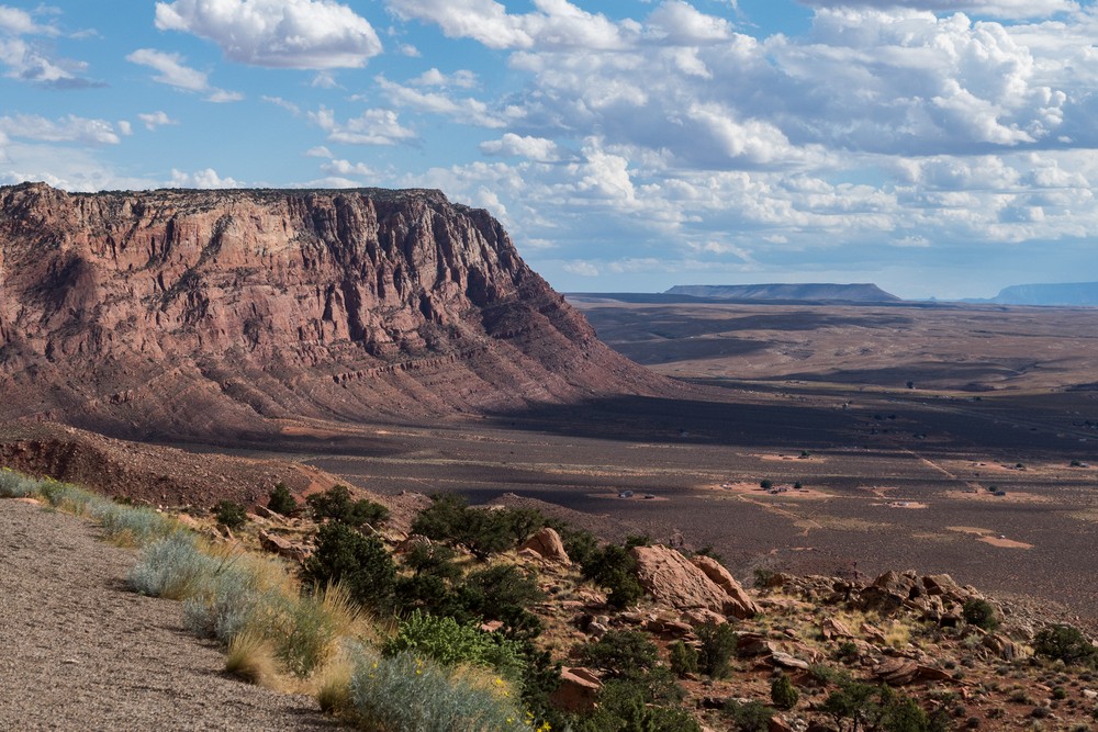 Mesas, valley.<br />Aug. 11, 2017 - Along US-89 South of Page, Arizona.