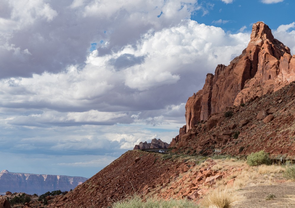 Rock formation.<br />Aug. 11, 2017 - Along US-89 South of Page, Arizona.