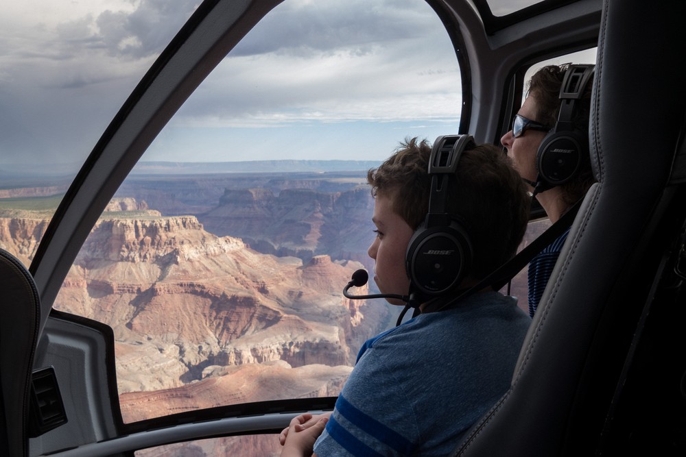 Matthew and Holly.<br />Helicopter tour of the Grand Canyon.<br />Aug. 12, 2017 - Grand Canyon National Park, Arizona.
