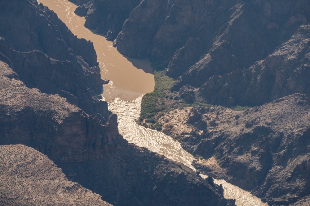 Rapids on the Colorado River.<br />Helicopter tour of the Grand Canyon.<br />Aug. 12, 2017 - Grand Canyon National Park, Arizona.