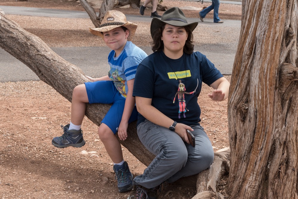 Matthew and Miranda<br />Along the Rim Trail.<br />Aug. 12, 2017 - Grand Canyon National Park, Arizona.