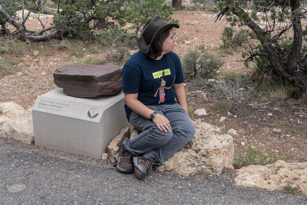 Miranda and Duppa sandstone.<br />Trail of Time along the Rim Trail.<br />Aug. 12, 2017 - Grand Canyon National Park, Arizona.