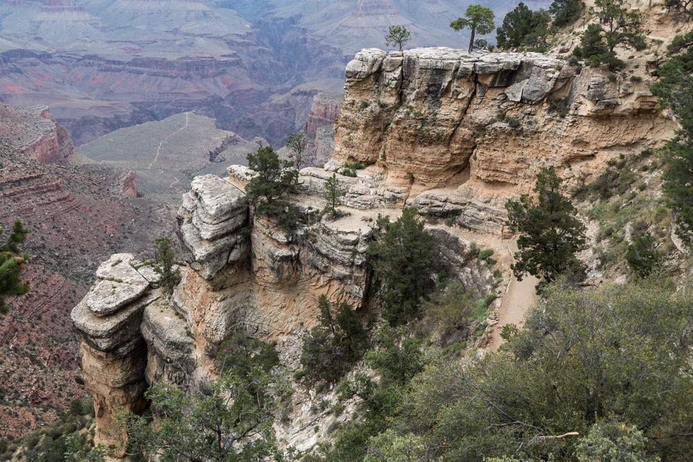 View from along the Rim Trail.<br />Aug. 12, 2017 - Grand Canyon National Park, Arizona.