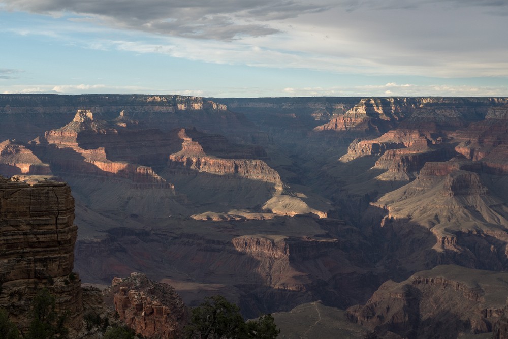 View from along the Rim Trail.<br />Aug. 12, 2017 - Grand Canyon National Park, Arizona.