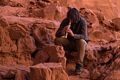 Sean playing his On tour with Navajo Spirit Tours.<br />Aug. 14, 2017 - Monument Valley Navajo Tribal Park, Arizona.