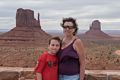 Matthew and Holly with Mittens.<br />Aug. 15, 2017 - Monument Valley Navajo Tribal Park, Arizona.