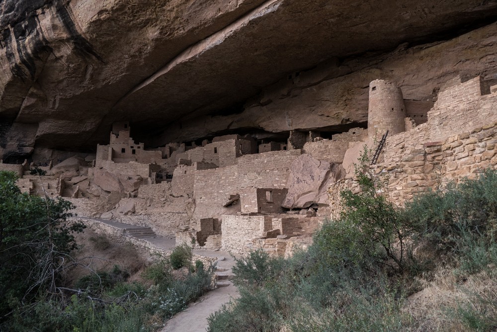 The evening tour of Cliff Palace.<br />Aug. 15, 2017 - Mesa Verde National Park, Colorado.