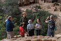 Matthew, Michael, Joyce, Miranda, Carl.<br />The evening tour of Cliff Palace.<br />Aug. 15, 2017 - Mesa Verde National Park, Colorado.