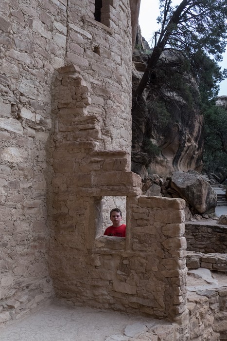 Matthew.<br />The evening tour of Cliff Palace.<br />Aug. 15, 2017 - Mesa Verde National Park, Colorado.