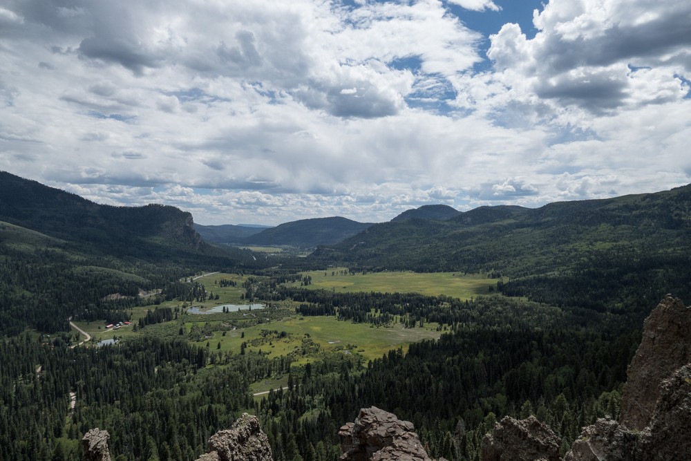 About 6 miles south of the pass itself.<br />Aug. 17, 2017 - Wolf Creek Pass Overlook on US-160, Colorado.