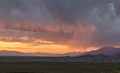 View of dunes of the Great Sand Dunes National Park at sunset.<br />Aug. 17, 2017 - Great Sand Dunes Lodge, Mosca, Colorado.