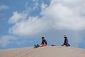 Matthew ready for another ride. Holly watches.<br />Aug. 18, 2017 - Great Sand Dunes National Park, Colorado.