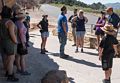 Miranda, Carl, Joyce, Holly, Matthew and others listening to our guide.<br />Dinosaur Ridge.<br />Aug. 19, 2017 - Jefferson County, Colorado.