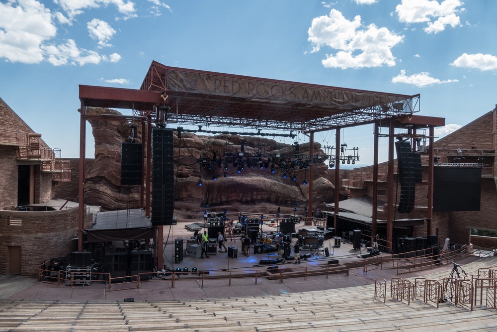 The stage.<br />Red Rocks Amphitheatre.<br />Aug. 19, 2017 - Morrison, Colorado.