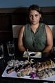 Miranda and hers and Matthew's order of sushi.<br />At Hana Matsuri Sushi Restaurant.<br />Aug. 19, 2017 - Lakewood, Colorado.