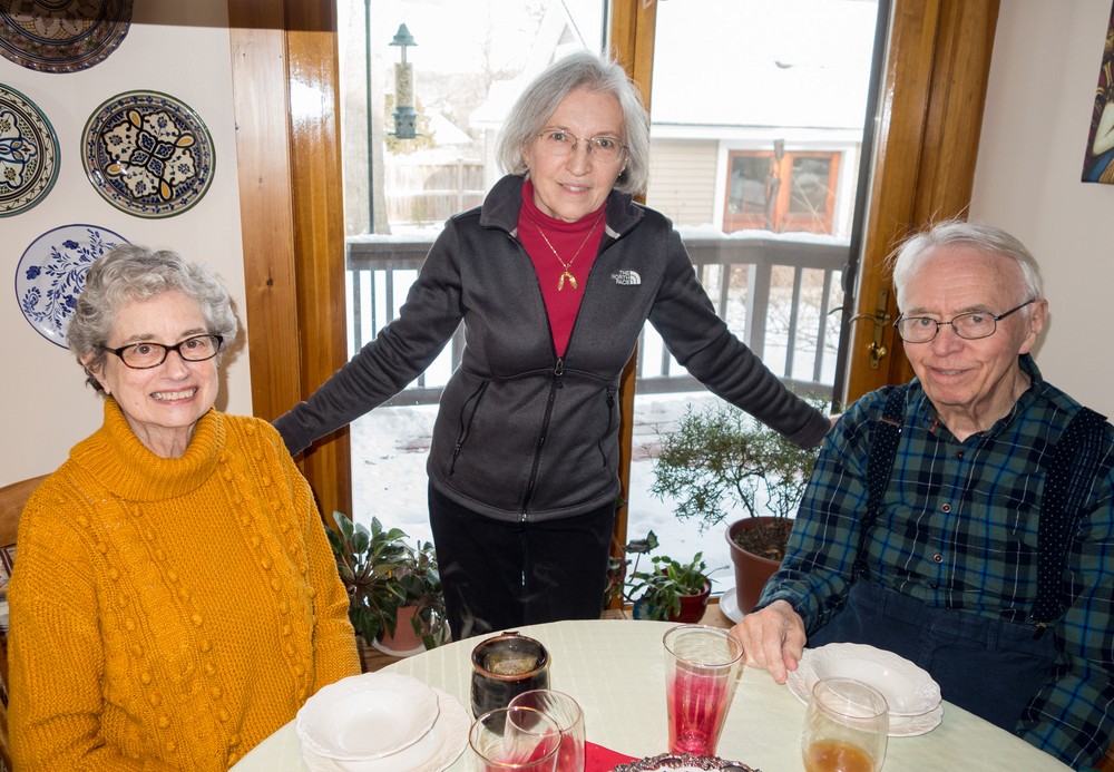 Marilyn, Joyce, and Mel.<br />Jan. 3, 2018 - At home in Merrimac, Massachusetts.