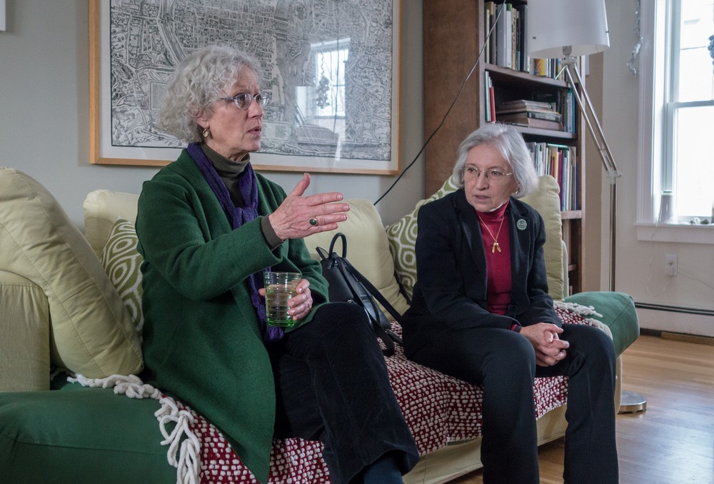 Bonnie and Joyce.<br />Jan. 6, 2018 - At Paul and Dominique's in Newbury, Massachusetts.