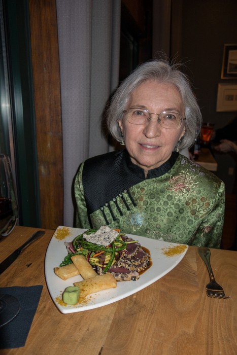 The birthday girl.<br />Joyce's birthday dinner at Glenn's Food & Libation.<br />Jan. 14, 2018 - Newburyport, Massachusetts.