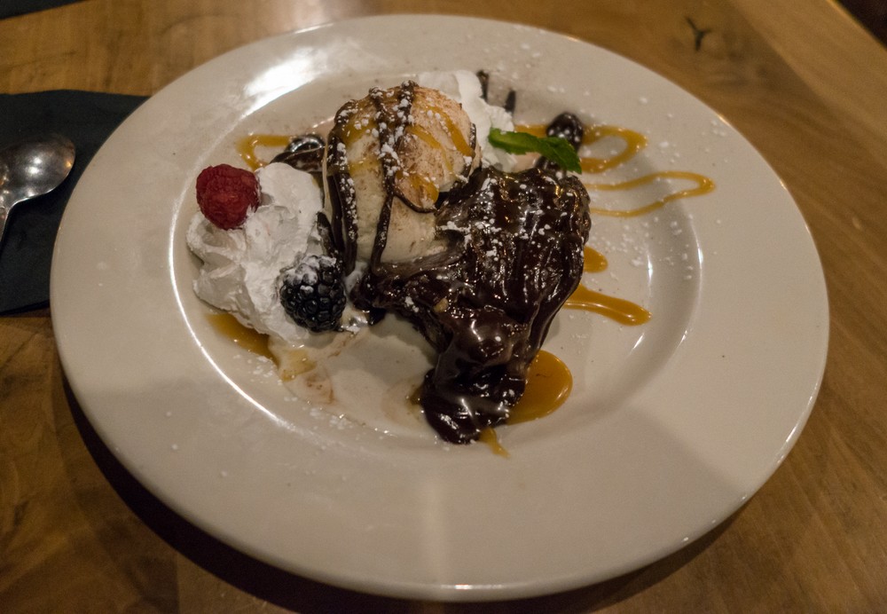 My dessert.<br />Joyce's birthday dinner at Glenn's Food & Libation.<br />Jan. 14, 2018 - Newburyport, Massachusetts.