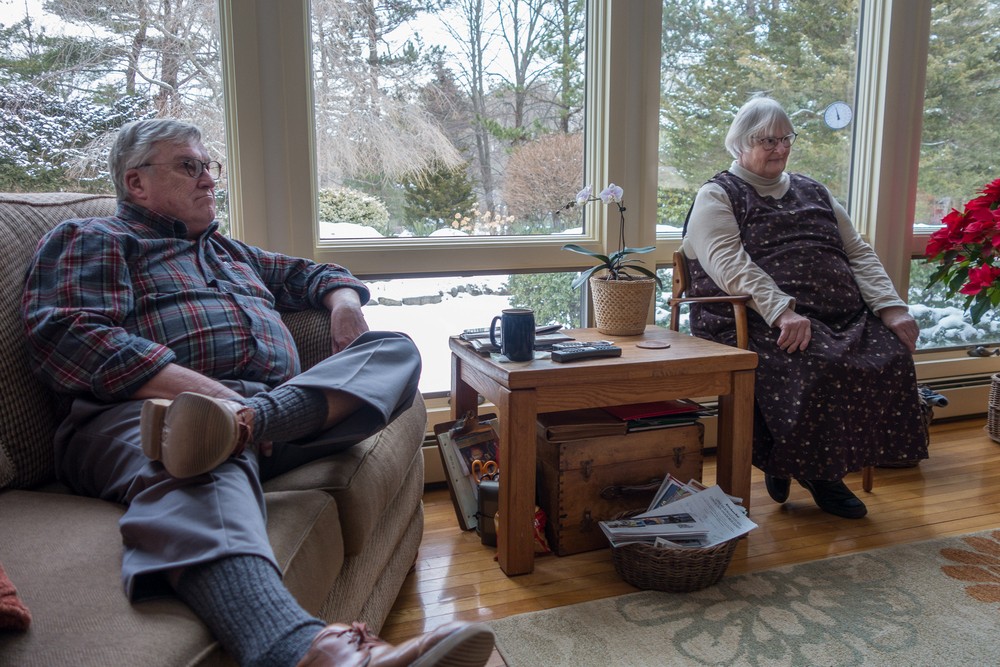 Uldis and Edite.<br />Jan. 16, 2018 - At Uldis and Edite's in Manchester by the Sea, Massachusetts.