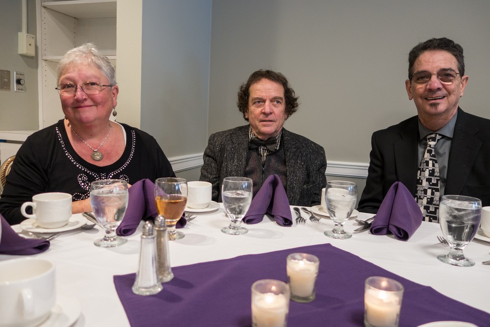 Norma, Paul, and David.<br />Luncheon after funeral for Neil's wife Patty.<br />Jan. 22, 2018 - Nashua Country Club, Nashua, New Hampshire.