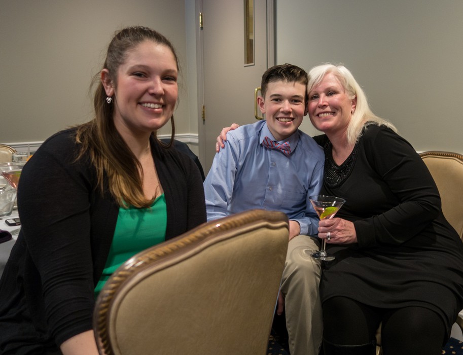 Kylie, Zach, and Kim.<br />Luncheon after funeral for Neil's wife Patty.<br />Jan. 22, 2018 - Nashua Country Club, Nashua, New Hampshire.
